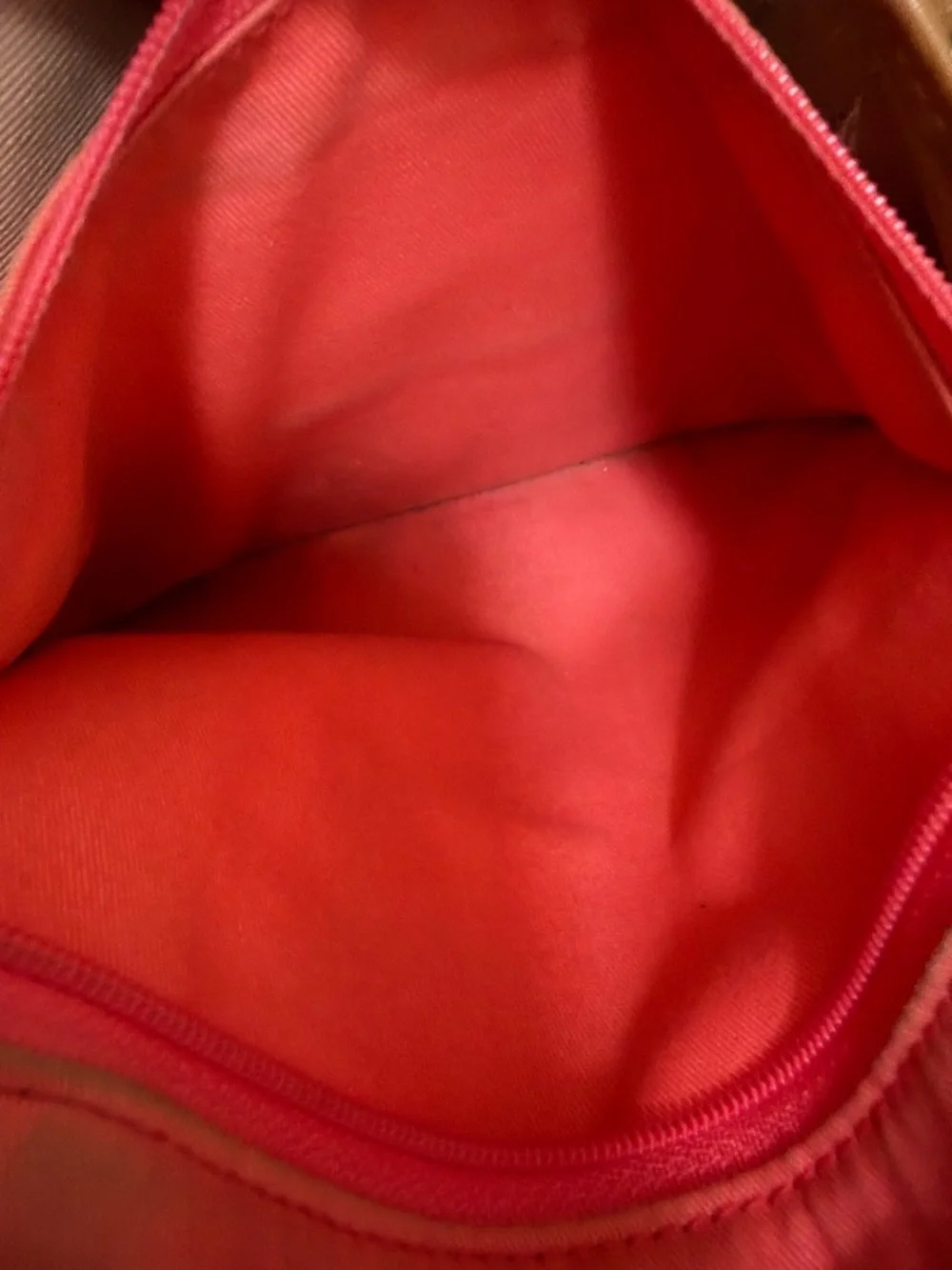 Coach Striped Canvas Tote in Coral, Mustard, Navy & Pink with Tan Leather F30041 - Picture 8 of 16